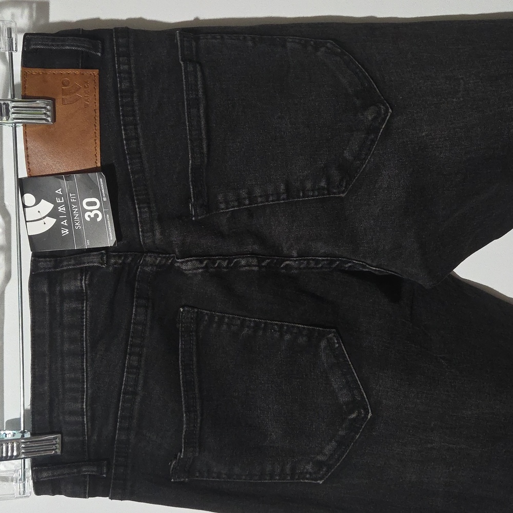 Waimea Black Wash Distressed Skinny Jeans - Picture 4 of 8